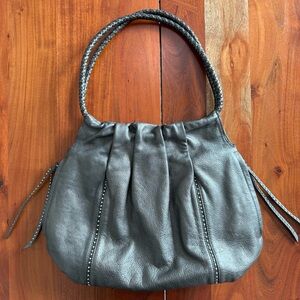 Brighton Pewter Leather Hobo Bag